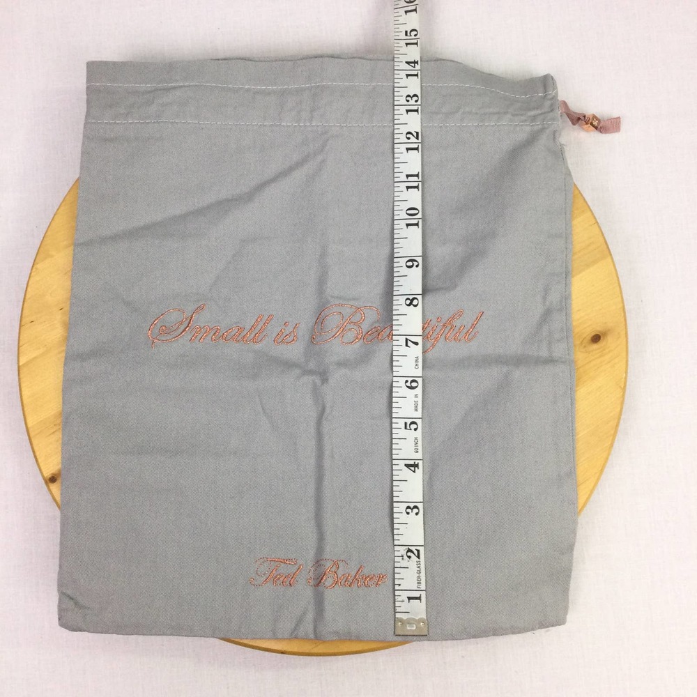Ted Baker All Sorted Floral Solid Gray Embroidered Zippered Laundry Bag Set - Picture 12 of 14